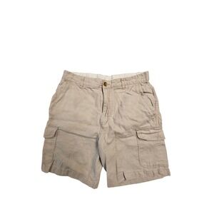 C&C California Mens‎ 100% Linen Cargo Shorts Tan Beige Size 32 Utility Summer